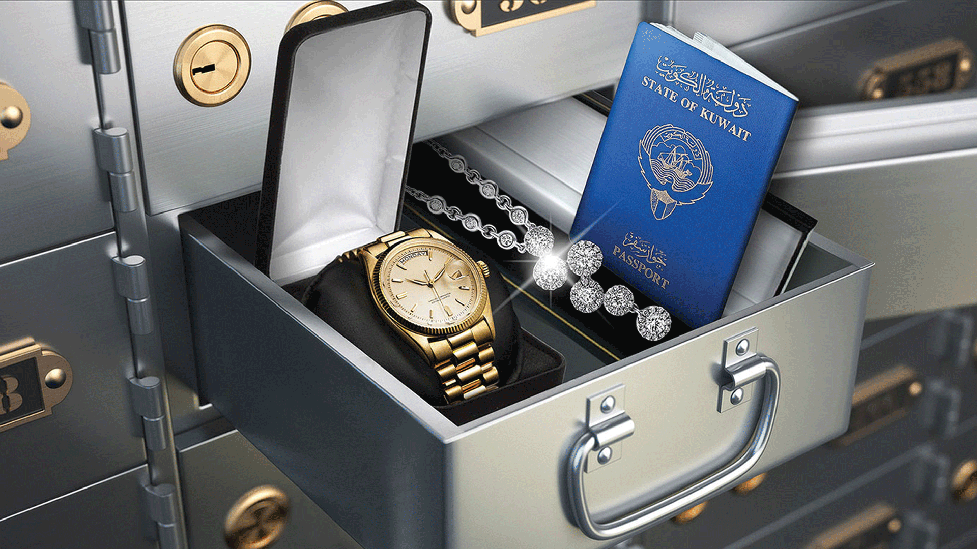 گاوصندوق طلافروشی کشویی