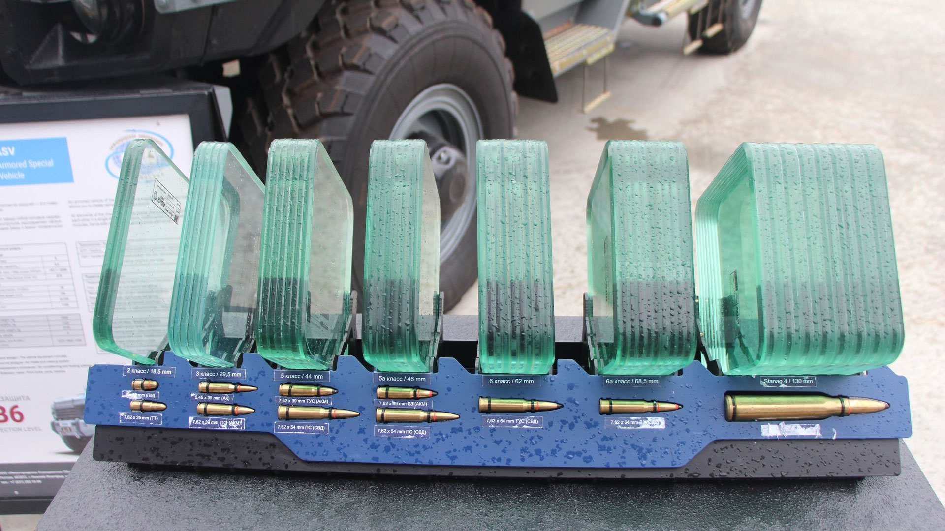 تعداد لایهها و ضخامت شیشههای ضدگلوله